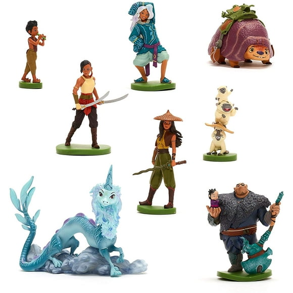 Disney Raya & The Last Dragon Deluxe Figure Play Set of 8