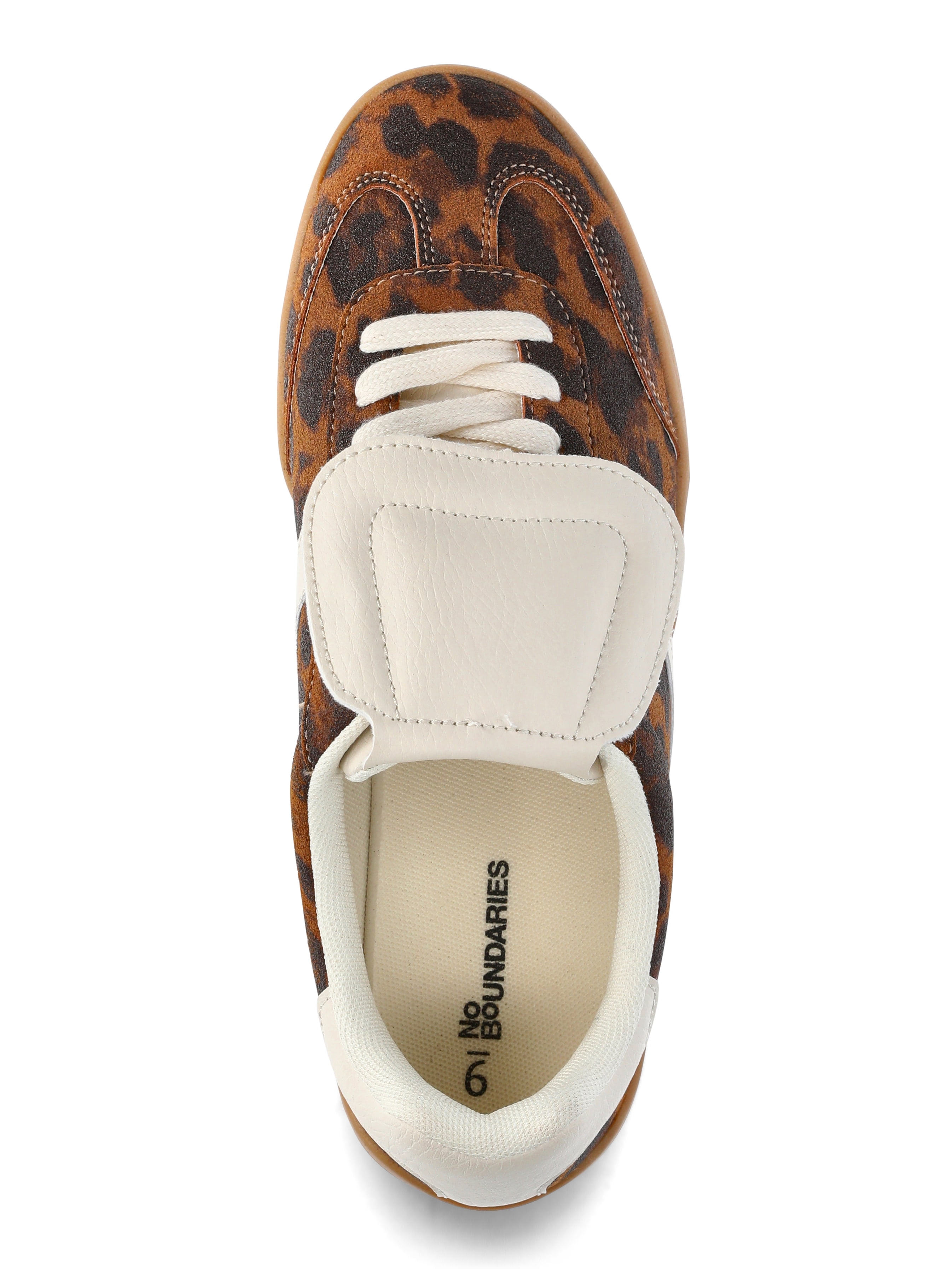 No Boundaries Women's Foldover Lace-Up Sporty Sneakers