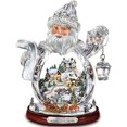 thumbnail image 2 of Bradford exchange Thomas Kinkade Santa Claus Tabletop Crystal Figurine for Christmas 5PCS, 2 of 6