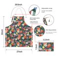 thumbnail image 7 of Pioneer Flower Floral Print Pattern Apron-Garden Aprons for Women with Pockets-Cotton Linen Waterproof Kitchen Cooking Gardening Aprons Adjustable for Kitchen,Cooking,BBQ and Salon 33x27 Inch, 7 of 7