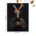 thumbnail image 3 of Goat Head Symbolism Dark Art Canvas Print Wall Art for Living Room Office Study Apartment, 3 of 8