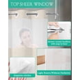 thumbnail image 4 of No Hook Shower Curtain with Snap in Liner, Hello Beautiful Spring Watercolor Flowers Floral Beige Hotel Shower Curtains for Bathroom, Washable Shower Curtain Liner Set with Mesh Top Window, 48"x72", 4 of 6