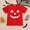 X-135Red, variant on ZHOGXU Big Girls Boys Halloween T Shirt Short Sleeve Round Neck Pumpkin Face Print Comfortable Breathable Top For Party And Daily Wear Black 4-5 Years