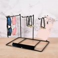 thumbnail image 2 of Simple Earring Stand, Hanging Necklace Case Metal Necklace Storage Frame Jewelry Display Rack White, 2 of 5