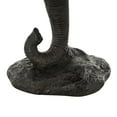 thumbnail image 5 of 10" x 17" Black Polystone Mom and Baby Elephant Sculpture, by DecMode, 5 of 9