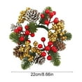 thumbnail image 3 of TFYZYY Christmas Wreath Decorative Candle Holder, Artificial Pine Cones Table Centerpiece, Multicolor Home Decor for Holiday Atmosphere, 22cm Ring, 3 of 6