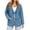 Blue, variant on Womens Casual Denim Jacket Long Sleeve Lightweight Open Front Tie Knot with Pockets Blue,Size S