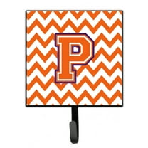 Letter P Chevron Orange and Regalia Leash or Key Holder