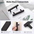 thumbnail image 1 of 3 Inch Hole Center Matte Black Kitchecn Cabinet Handles, 15 Pack Square Cabinet Pull Handles for Kitchen Cabinet Hardware Black Drawer Pulls Dresser Handl, 1 of 1