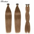thumbnail image 3 of Benehair Human Hair Extensions 1g Nano Ring I Tip Remy Hair Loop in Microlink Full Head Women Seamless Brown 100g, 3 of 12