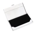 thumbnail image 1 of Estuche para tarjetas de visita Yuyangstore profesional de acero inoxidable de cuero PU gris, 1 of 6