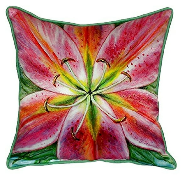 Pink Lily Small Indoor/Outdoor Pillow 12x12