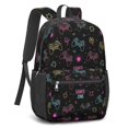 thumbnail image 2 of Game Controller Black Pattern 17" School Backpacks for Teens,Waterproof Oxford Fabric,S-Shape Padded Straps for School,Travel,Hiking,Camping, 2 of 6