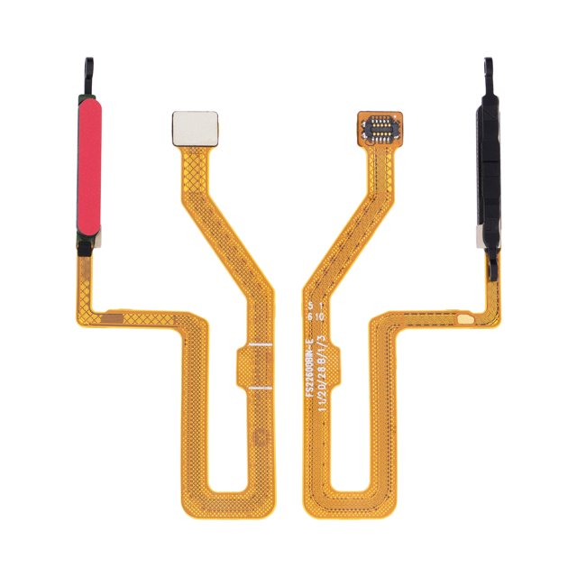 Lecteur d'Empreintes Digitales de Remplacement avec Câble Flexible Compatible pour LG K42 / K52 / K62 (Rouge)