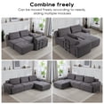 thumbnail image 3 of L-Shaped Sectional Couches for Living Room with Memory Foam & Steel Frame - No Assembly Convertible Sofa Bed, Corduroy Fabric Compression Sofa, Modular Couch for Apartments,Bedrooms,Home Theate, 3 of 9