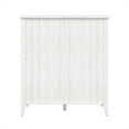 thumbnail image 3 of Chelsea Rustic Wood Two Door Accent Storage Cabinet in White, 3 of 9
