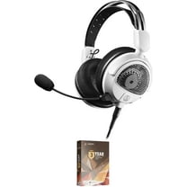 Audio Technica ATH-GDL3WH Open-Back Wired Gaming Headset with 3 Year Amber Protection Plan (2022)