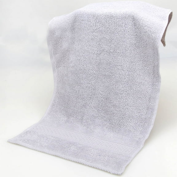 Btomtd Solid Color Velvet Bath Towels for Adult, Absorbent Hair Towel and Beach Towel, Soft Dry Hand Towels for Daily Household Use, 1-Pack, Size 29" x 13", Gray