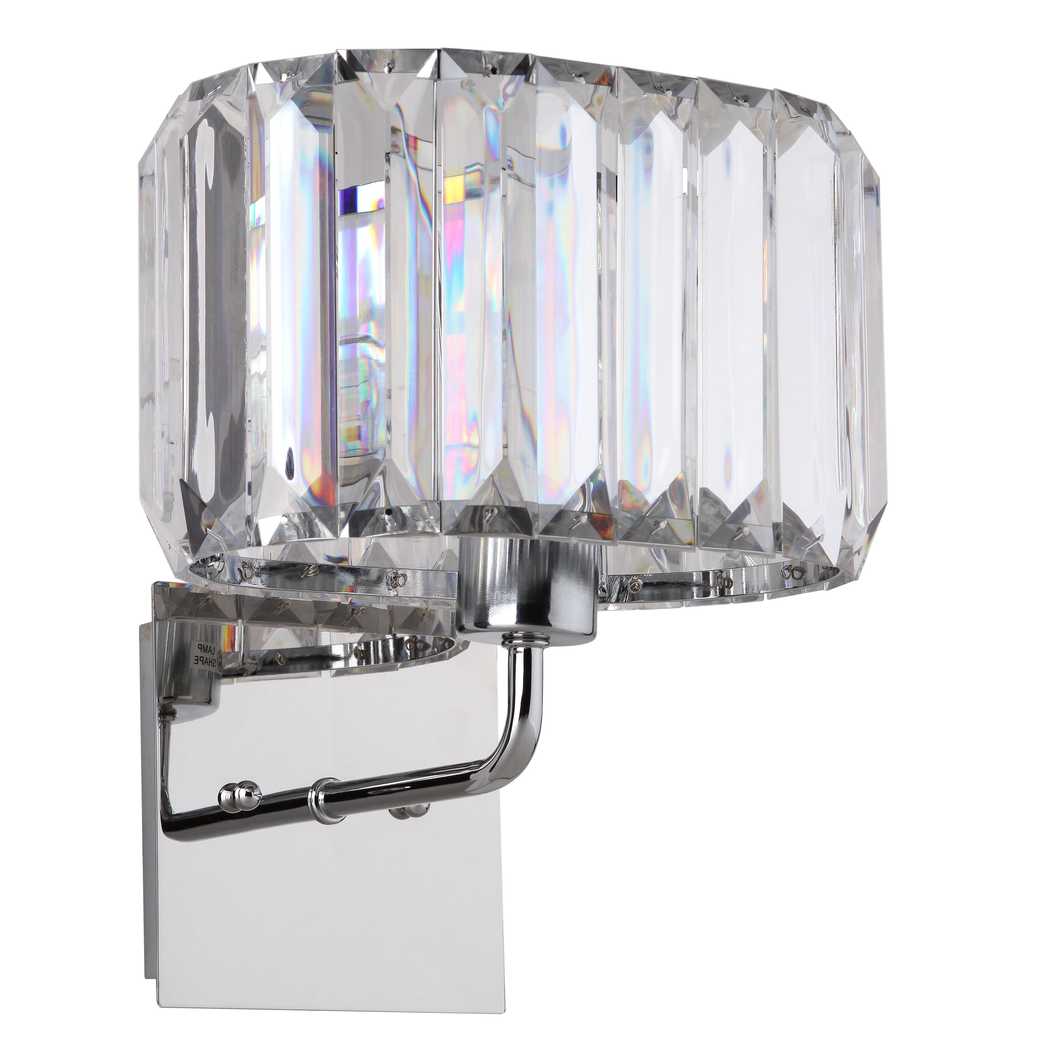 Safavieh Athena 11.25 In. High Acrylic Wall Sconce, Nickel/Clear