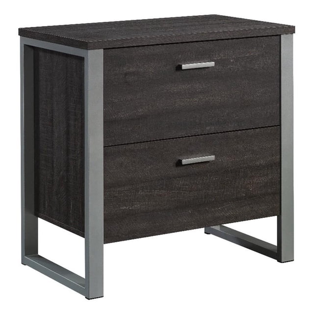Pemberly Row Engineered Wood and Metal Lateral File in Blade Walnut