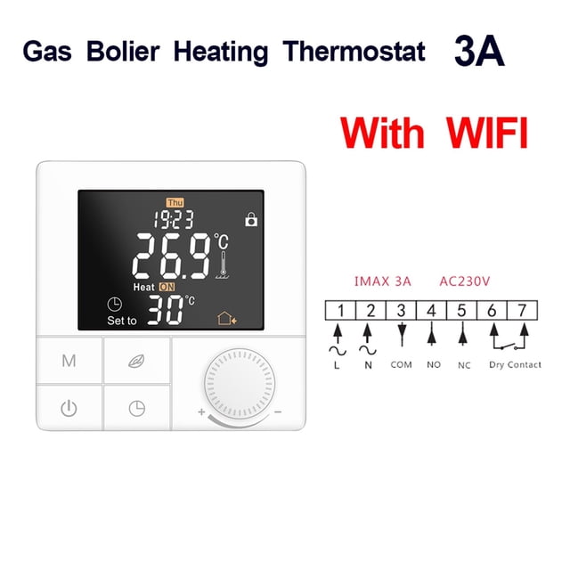 Tuya Smart Wifi Temperature Thermostat Warm Floor Heating Controller Alexa Voice Digital ProgramBoiler Thermoregulator ,Easy to Install