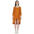 thumbnail image 2 of Inkmeso Solid Summer Casual Tunic Dress For Women's Short Mini Dresses With Button Placket, 2 of 7