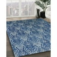 thumbnail image 3 of Ahgly Company Machine Washable Indoor Rectangle Industrial Modern Lapis Blue Area Rugs, 2' x 5', 3 of 7