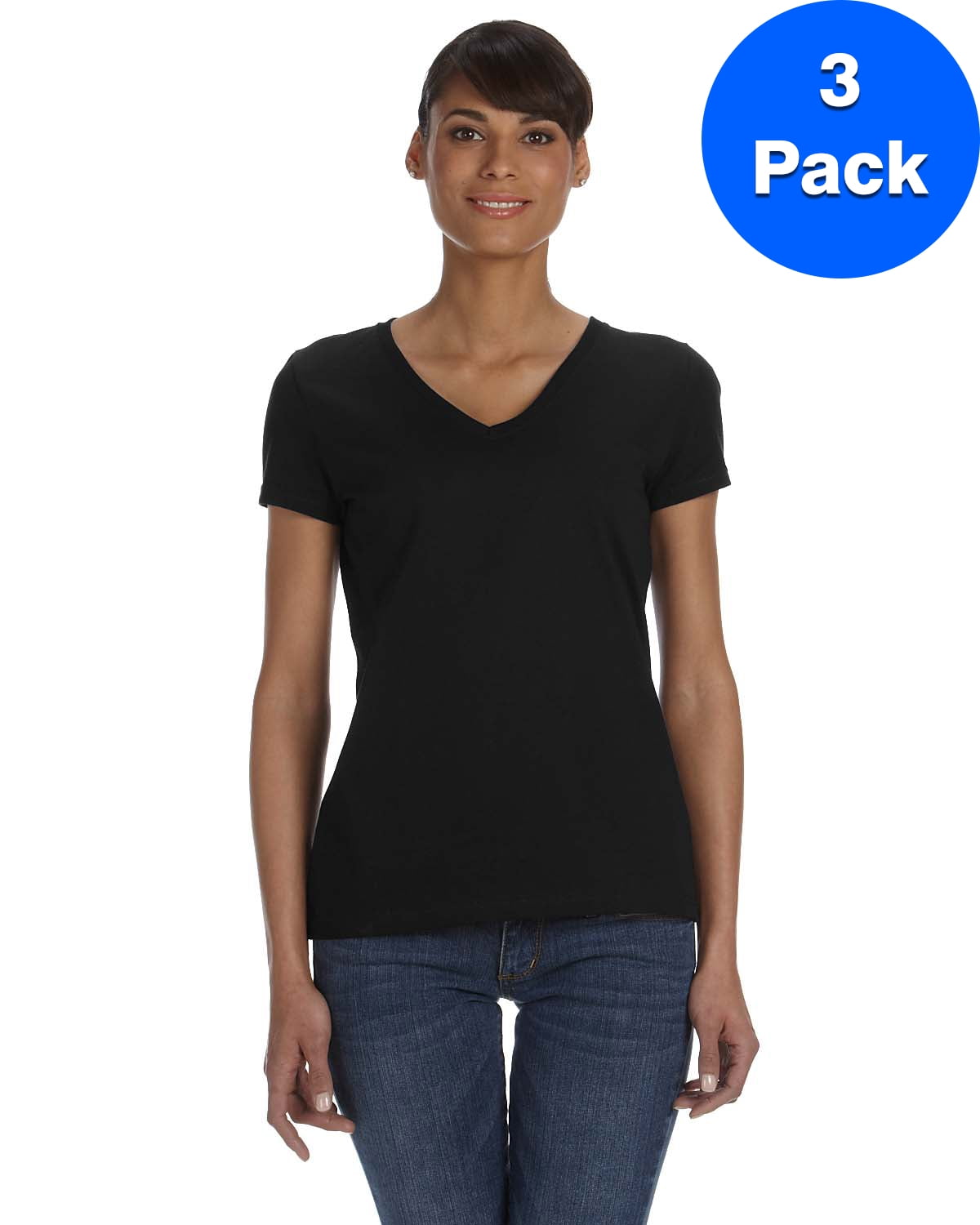 Fruit Of The Loom Women's Valueweight Tees - 3 Pack, Lady-Fit Crew Neck, Soft Cotton