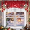 thumbnail image 5 of Merry Christmas Valances for Windows, 54 x 18in, Cute Cartoon Xmas Elk Winter Snowflake Red Rod Pocket Kitchen Valance Curtain Light Filtering Window Treatments for Living Room Bedroom, 1 Panel, 5 of 7