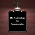 thumbnail image 2 of Do Not Enter No Snowmobiles BLACK Aluminum Composite Sign 8.5''x10'', 2 of 9