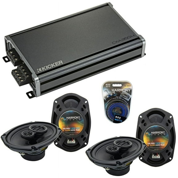 Fits Chrysler Sebring 2007-2010 Speaker Upgrade Harmony (2) R69 & CXA360.4 Amp