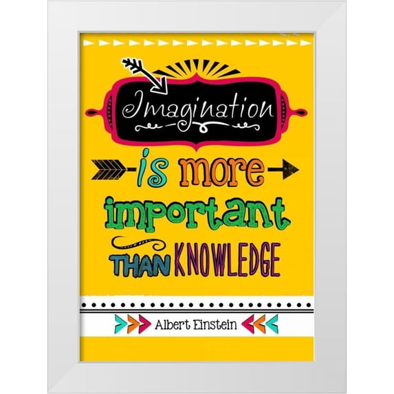 Longfellow Designs 18x24 White Modern Wood Framed Museum Art Print Titled - Imagination