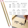 thumbnail image 4 of Qi Ming Wen Fang QingSu Cepillo chino pequeño de escritura regular Lang Jian Hao Xiao kai Cepillo de caligrafía china Cepillo de pelo de comadreja para Xiaokai chino o Kanji Juego de 2 piezas pequeñas, 4 of 5