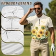 thumbnail image 4 of Aplkyhs Sunflower Matching Golf Shirts for Couple Lightweight His and Hers Golf Shirts Matching Moisture Wicking Mens Golf Shirt Breathable Fabric Suitable for Tennis Enthusiasts, 4 of 5