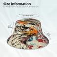 thumbnail image 3 of Salouo Retro American Eagle Print Unisex Bucket Hat, Outdoor Summer Beach Fishing Sun Hat Fun Outdoor Vacation Hat for Men Women Teens,Reversible Double-Side-Wear, 3 of 6