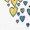 White with Speckles, variant on Inktastic Down Syndrome Awareness Blue and Yellow Hearts Ribbon Girls Toddler Dress