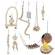 thumbnail image 1 of Juguetes para Cacatúa Interactivos de 9 Piezas de Bargains Únicos Juguetes para Loro Juguetes de Madera y Cuerda Accesorios para Jaulas de Periquitos Color Madera, 1 of 7