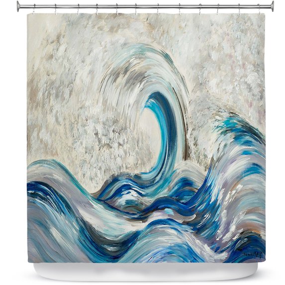 Shower Curtains 70" x 73" from DiaNoche Designs by Lam Fuk Tim - Wave Rolling II