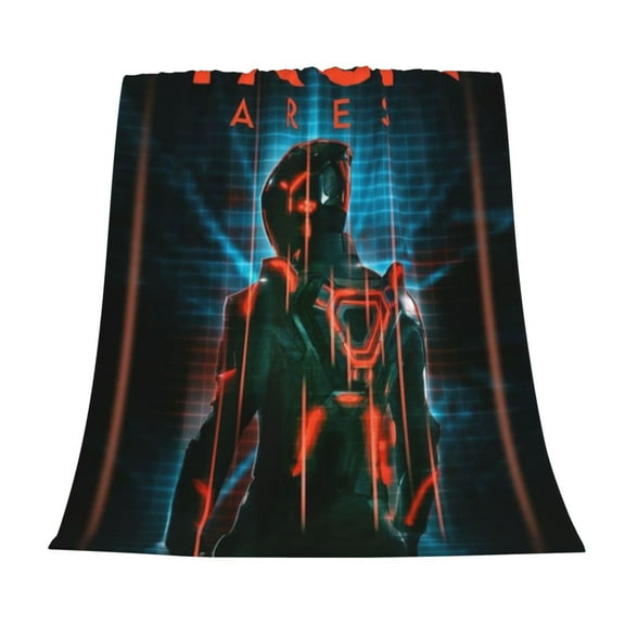 Tron: Ares Movie Throw Blanket Cozy Plush Lightweight Warm Fuzzy Flannel Blanket Air Conditioning Blanket for Couch Sofa Bed Home Decor Gift 50x40
