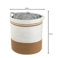 thumbnail image 3 of Latrodar Clothes Storage Basket Large Cotton Rope Basket Toy Basket With Handle Storage Comforter Cushions Thread Laundry Hamper Coffee Durable 12.2x3.6 Inch, 3 of 5