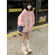 thumbnail image 1 of QWEEK-Sudadera con capucha y cremallera para mujer, suéter de lana de color rosa, estilo coreano, Y2K, japonés, Kawaii, Harajuku, 1 of 4