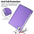 thumbnail image 2 of Allytechgroup for iPad Pro 11 Inch Clear Case 2024 (M4), [Built-in Pencil Holder] Anti Yellowing Slim Lightweight Shockproof Protective Back Cover for iPad Pro 11 2024 Women Men, Purple, 2 of 7