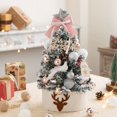 thumbnail image 1 of Árbol de Navidad de 45 cm, pequeño árbol de Navidad flocado para el hogar, juego de regalo de Navidad DIY, decoración, 1 of 5