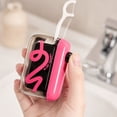 thumbnail image 4 of Travel Dental Set | Pink Portable Bathroom Travel Container | Gift for Traveler | Waterproof Plastic Floss Storage Case, 4 of 9