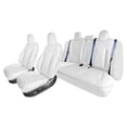thumbnail image 1 of For 2017-2024 Tesla Model 3 FH Group Faux Leather Custom Fit Car Seat Covers   Solid White - Full Set, 1 of 8