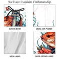 thumbnail image 4 of luoweisi Men's Beach Shorts Quick Dry Swim Trunks with Mesh Lining Anchor Fish L, 4 of 5