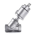 thumbnail image 3 of Seat Valve 1/2" 3/4" 1" Female Thread Y Type Pneumatic Angle Seat Valve DN15 DN20 Stainless Steel Welding/Clamp High Temperature Steam ,Convenient to Use, 3 of 8