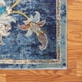 thumbnail image 5 of Laddha Home Designs 6' x 9' Floral Rectangular Area Throw Rug - Blue and Beige, 5 of 9