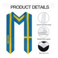 thumbnail image 6 of More design Graduation shawl Sweden Flag & United States Flag Stole Sash Honor Study Aboard International Students, 6 of 11