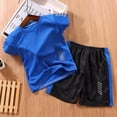 thumbnail image 2 of XAOFW Toddler Boys Girls Outfits Short Sleeve Top Mesh Shorts Kids Summer Quick Drying Tracksuit Set 3-4 Years, 2 of 4